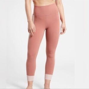 Athleta Elation Rib Trim 7/8 Tight Leggings – Size 3X – Mauve Pink – NWT